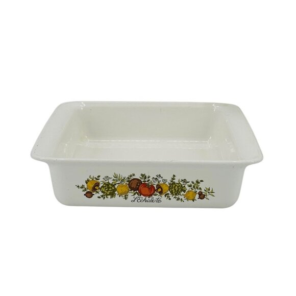 Vintage Corning Ware Square Casserole Dish P-322 Spice of Life L'Echalote 8x8x2 - Picture 2 of 6